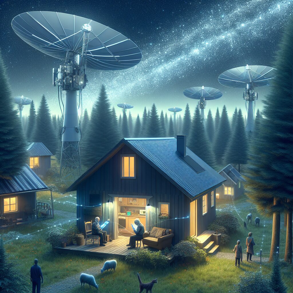 Starlink satellite internet illustration for Starlink: Best Internet Option When No Fiber or Cable Available