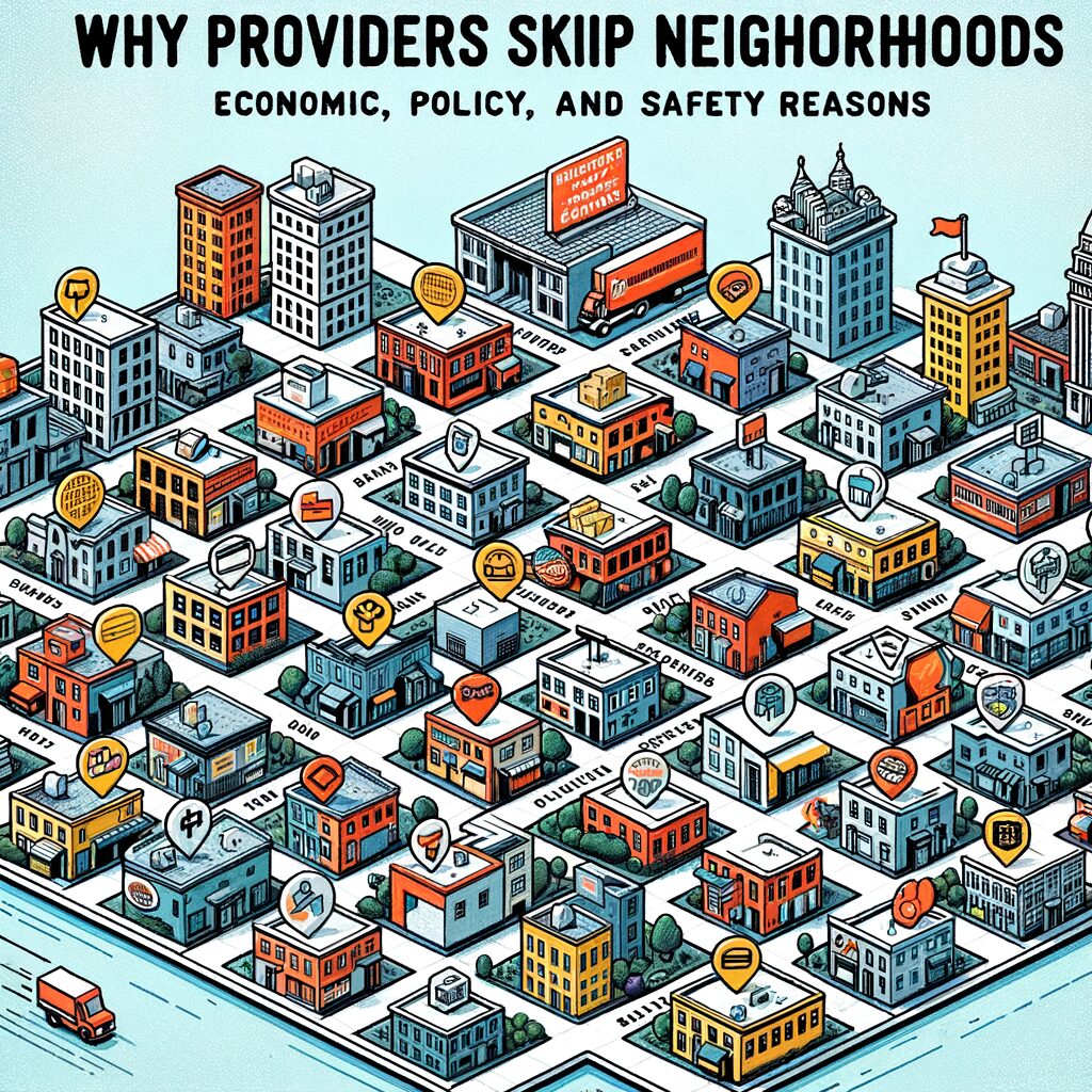 Why Traditional Providers Skip Certain Neighborhoods: Economic, Policy, and Safety Reasons
